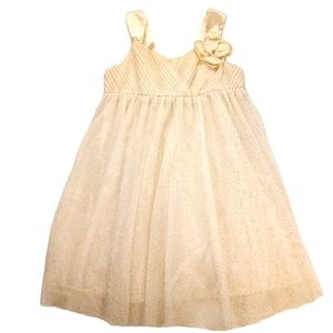 H&M Dress Ivory and Gold Netting Size 2-3Y